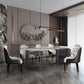 Modern Dining Sintered Stone Table Rectangle Table with Metal Legs for Home