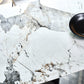 Modern Dining Sintered Stone Table Rectangle Table with Metal Legs for Home
