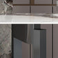 Modern Dining Sintered Stone Table Rectangle Table with Metal Legs for Home