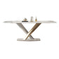 Glam Dining Sintered Stone Table Rectangle Table with Metal Legs for Home Without Chairs Clearhalo 'Dining Tables & Seating' 'Dining Tables' 'dining_table' 'furn' 'furn_dining_table' 'Furniture' 'Kitchen & Dining Furniture' 6304504