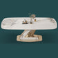 Glam Dining Sintered Stone Table Rectangle Table with Metal Legs for Home Clearhalo 'Dining Tables & Seating' 'Dining Tables' 'dining_table' 'furn' 'furn_dining_table' 'Furniture' 'Kitchen & Dining Furniture' 6304507