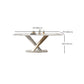 Glam Dining Sintered Stone Table Rectangle Table with Metal Legs for Home Clearhalo 'Dining Tables & Seating' 'Dining Tables' 'dining_table' 'furn' 'furn_dining_table' 'Furniture' 'Kitchen & Dining Furniture' 6304510