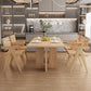 Rectangle Double Base Dining Table Modern Pine Wood Table for Kitchen 63"L x 31.5"W x 29.5"H Without Chairs Clearhalo 'Dining Tables & Seating' 'Dining Tables' 'dining_table' 'furn' 'furn_dining_table' 'Furniture' 'Kitchen & Dining Furniture' 6304517