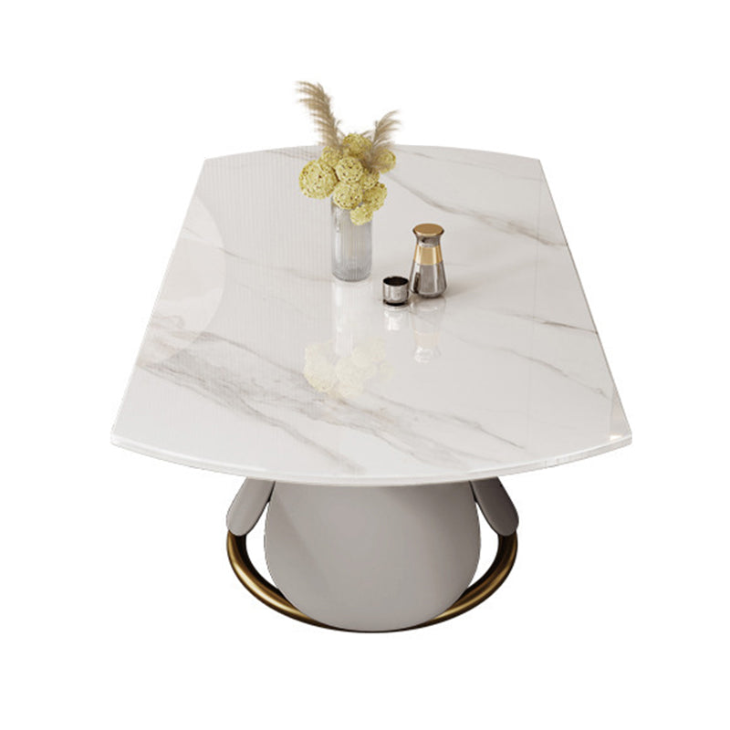Modern Style Dining Round Table Dining Stone Table for Kitchen Clearhalo 'Dining Tables & Seating' 'Dining Tables' 'dining_table' 'furn' 'furn_dining_table' 'Furniture' 'Kitchen & Dining Furniture' 6304555