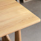 Mesa de comedor rectangular con pedestal doble, mesa moderna de madera de pino para cocina