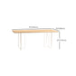 Mesa de comedor rectangular con pedestal doble, mesa de madera moderna para cocina