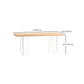 Mesa de comedor rectangular con pedestal doble, mesa de madera moderna para cocina