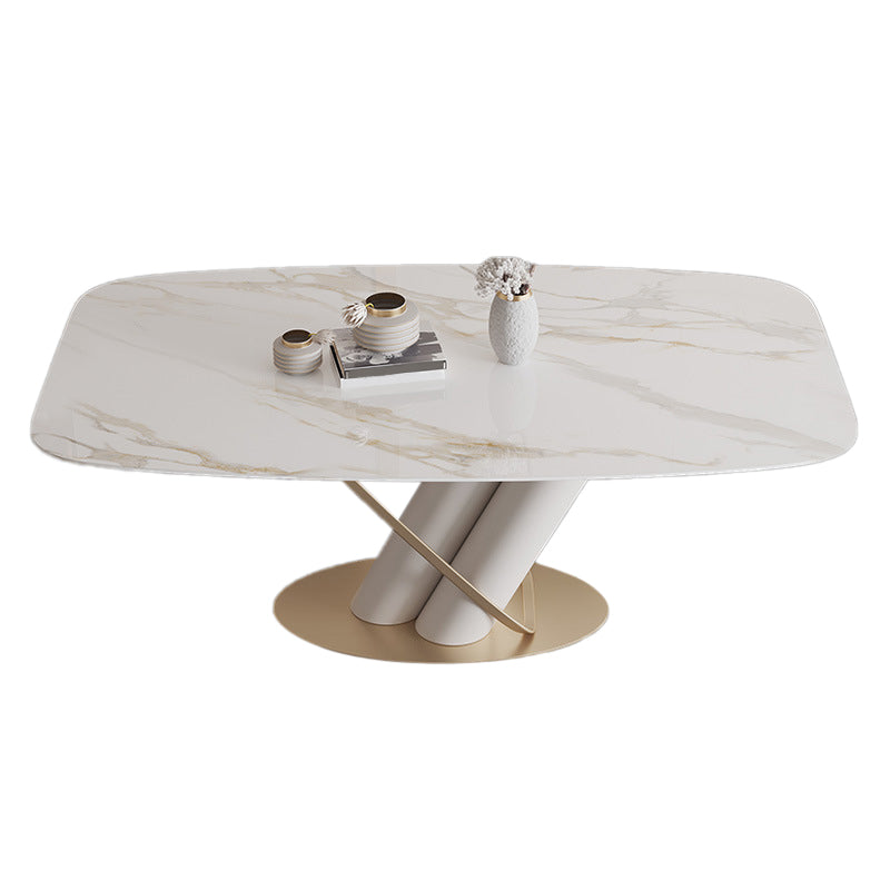 Modern Style Dining Rectangle Table Dining Stone Table for Kitchen Clearhalo 'Dining Tables & Seating' 'Dining Tables' 'dining_table' 'furn' 'furn_dining_table' 'Furniture' 'Kitchen & Dining Furniture' 6304673