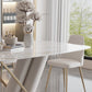 Modern Style Dining Rectangle Table Dining Stone Table for Kitchen Clearhalo 'Dining Tables & Seating' 'Dining Tables' 'dining_table' 'furn' 'furn_dining_table' 'Furniture' 'Kitchen & Dining Furniture' 6304675