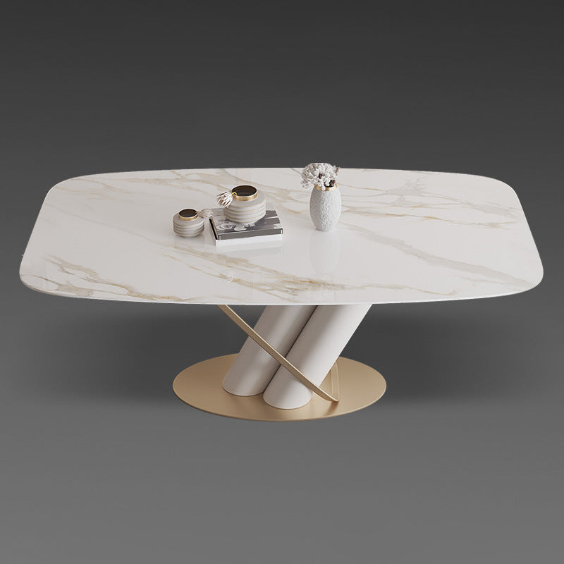 Modern Style Dining Rectangle Table Dining Stone Table for Kitchen Clearhalo 'Dining Tables & Seating' 'Dining Tables' 'dining_table' 'furn' 'furn_dining_table' 'Furniture' 'Kitchen & Dining Furniture' 6304680