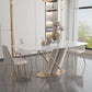 Modern Style Dining Rectangle Table Dining Stone Table for Kitchen Clearhalo 'Dining Tables & Seating' 'Dining Tables' 'dining_table' 'furn' 'furn_dining_table' 'Furniture' 'Kitchen & Dining Furniture' 6304681