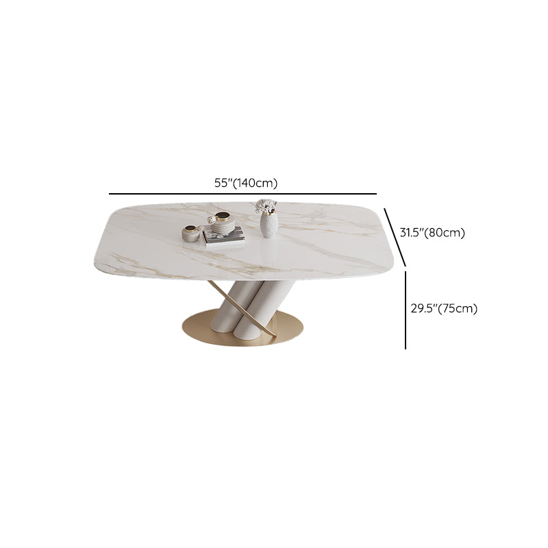 Modern Style Dining Rectangle Table Dining Stone Table for Kitchen Clearhalo 'Dining Tables & Seating' 'Dining Tables' 'dining_table' 'furn' 'furn_dining_table' 'Furniture' 'Kitchen & Dining Furniture' 6304684