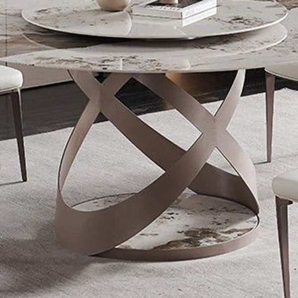 Modern Style Dining Round Table Dining Stone Table for Home Use Clearhalo 'Dining Tables & Seating' 'Dining Tables' 'dining_table' 'furn' 'furn_dining_table' 'Furniture' 'Kitchen & Dining Furniture' 6304690