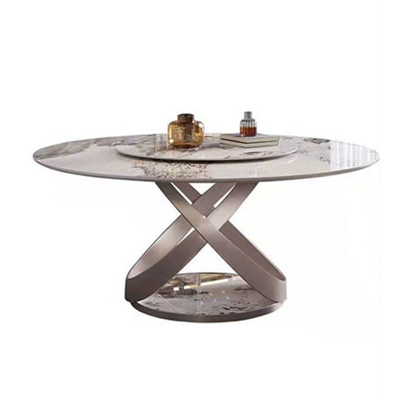 Modern Style Dining Round Table Dining Stone Table for Home Use Clearhalo 'Dining Tables & Seating' 'Dining Tables' 'dining_table' 'furn' 'furn_dining_table' 'Furniture' 'Kitchen & Dining Furniture' 6304691