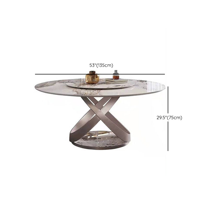 Modern Style Dining Round Table Dining Stone Table for Home Use Clearhalo 'Dining Tables & Seating' 'Dining Tables' 'dining_table' 'furn' 'furn_dining_table' 'Furniture' 'Kitchen & Dining Furniture' 6304692