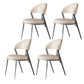 Glam Upholstered Dining Chairs Faux Leather Kitchen Dining Chair 4 Piece Set Silver Clearhalo 'Dining Chairs' 'Dining Tables & Seating' 'dining_chair' 'furn' 'furn_dining_chair' 'Furniture' 'Kitchen & Dining Furniture' 6304714