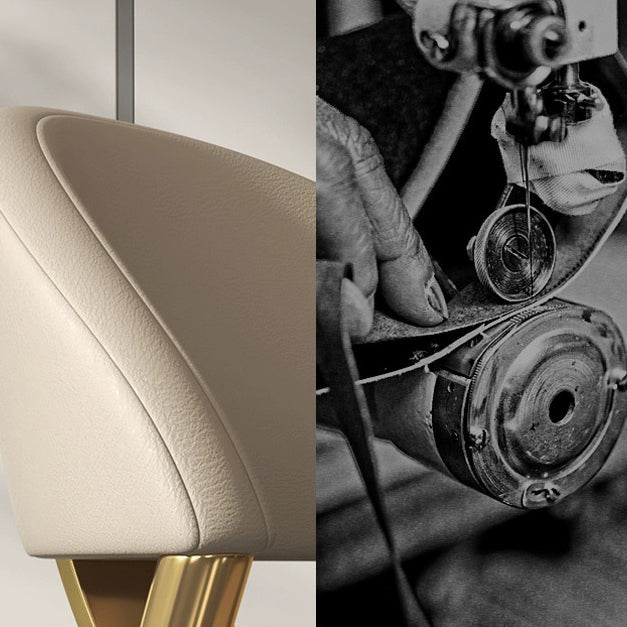 Glam Upholstered Dining Chairs Faux Leather Kitchen Dining Chair Clearhalo 'Dining Chairs' 'Dining Tables & Seating' 'dining_chair' 'furn' 'furn_dining_chair' 'Furniture' 'Kitchen & Dining Furniture' 6304719