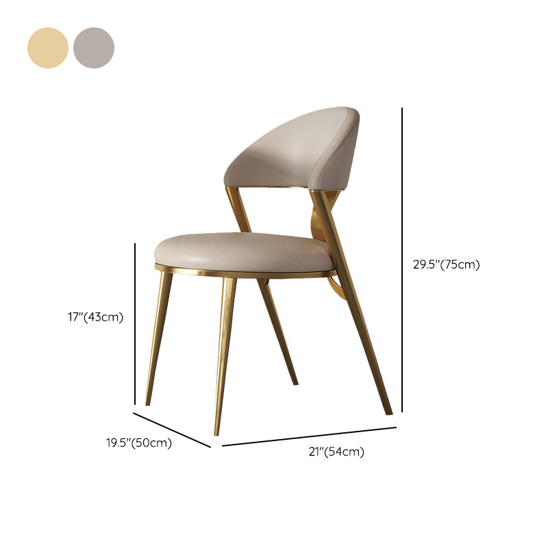 Glam Upholstered Dining Chairs Faux Leather Kitchen Dining Chair Clearhalo 'Dining Chairs' 'Dining Tables & Seating' 'dining_chair' 'furn' 'furn_dining_chair' 'Furniture' 'Kitchen & Dining Furniture' 6304721