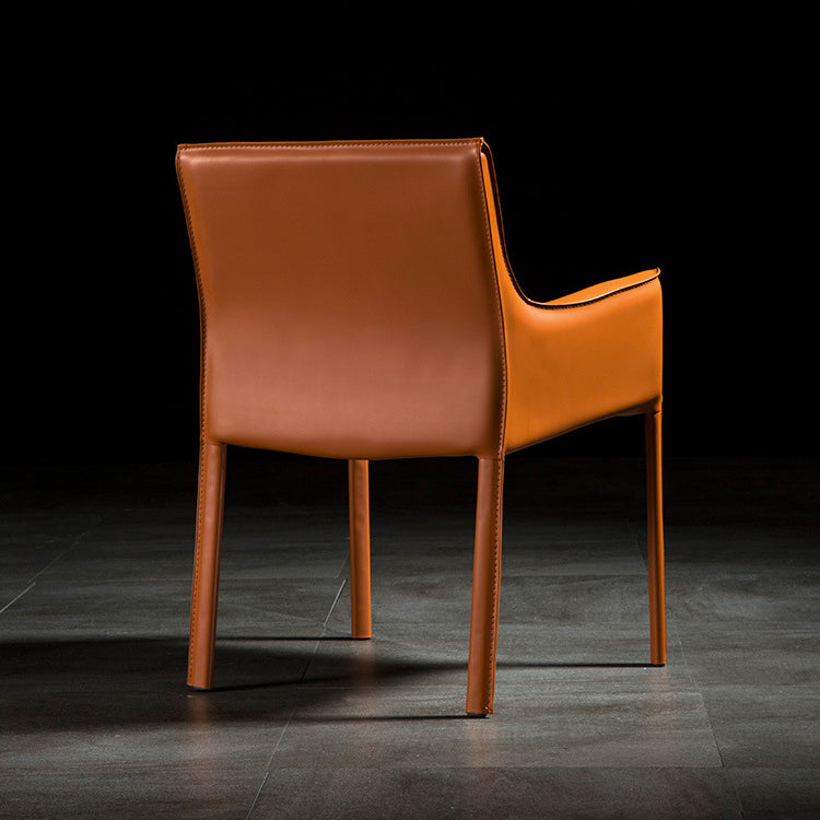 Upholstered Dining Chairs Faux Leather Kitchen Dining Arm Chair Clearhalo 'Dining Chairs' 'Dining Tables & Seating' 'dining_chair' 'furn' 'furn_dining_chair' 'Furniture' 'Kitchen & Dining Furniture' 6304783