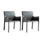 Upholstered Dining Chairs Faux Leather Kitchen Dining Arm Chair Grey 2 Piece Set Clearhalo 'Dining Chairs' 'Dining Tables & Seating' 'dining_chair' 'furn' 'furn_dining_chair' 'Furniture' 'Kitchen & Dining Furniture' 6304785