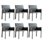 Upholstered Dining Chairs Faux Leather Kitchen Dining Arm Chair Grey 6 Piece Set Clearhalo 'Dining Chairs' 'Dining Tables & Seating' 'dining_chair' 'furn' 'furn_dining_chair' 'Furniture' 'Kitchen & Dining Furniture' 6304789
