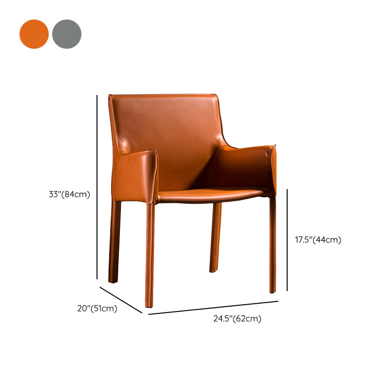 Upholstered Dining Chairs Faux Leather Kitchen Dining Arm Chair Clearhalo 'Dining Chairs' 'Dining Tables & Seating' 'dining_chair' 'furn' 'furn_dining_chair' 'Furniture' 'Kitchen & Dining Furniture' 6304792