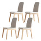 Contemporary Kitchen Dining Side Chair Wood Parsons Chair in White