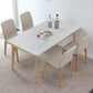 Contemporary Kitchen Dining Side Chair Wood Parsons Chair in White