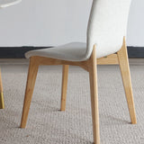 Contemporary Kitchen Dining Side Chair Wood Parsons Chair in White