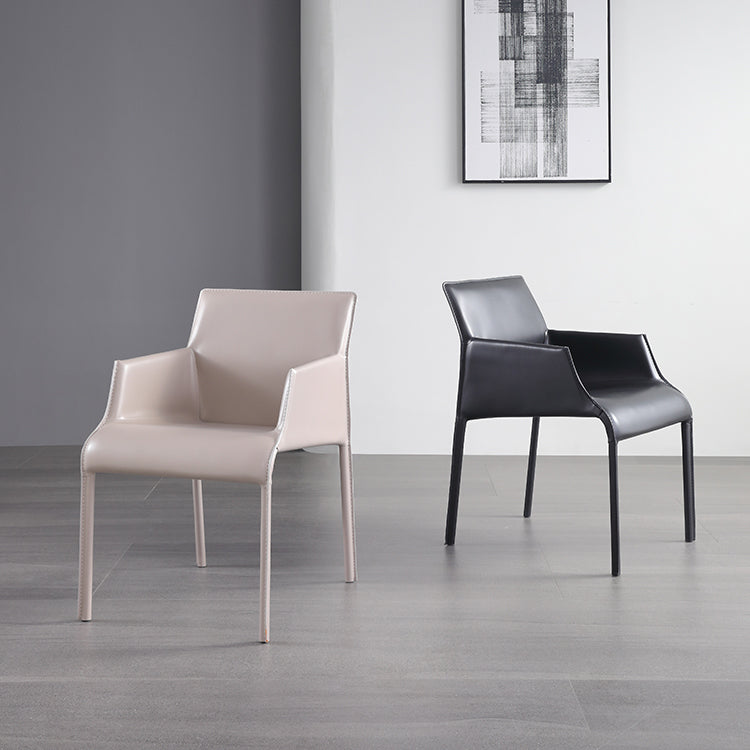 Moderne binnengestoffeerde tankstoel Faux lederen eetkamerstoel voor eetkamer