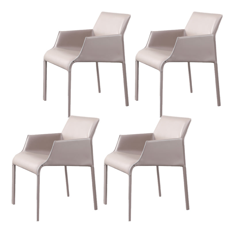 Moderne binnengestoffeerde tankstoel Faux lederen eetkamerstoel voor eetkamer