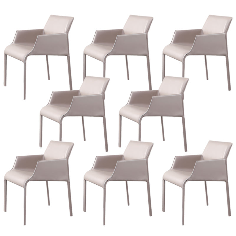 Moderne binnengestoffeerde tankstoel Faux lederen eetkamerstoel voor eetkamer