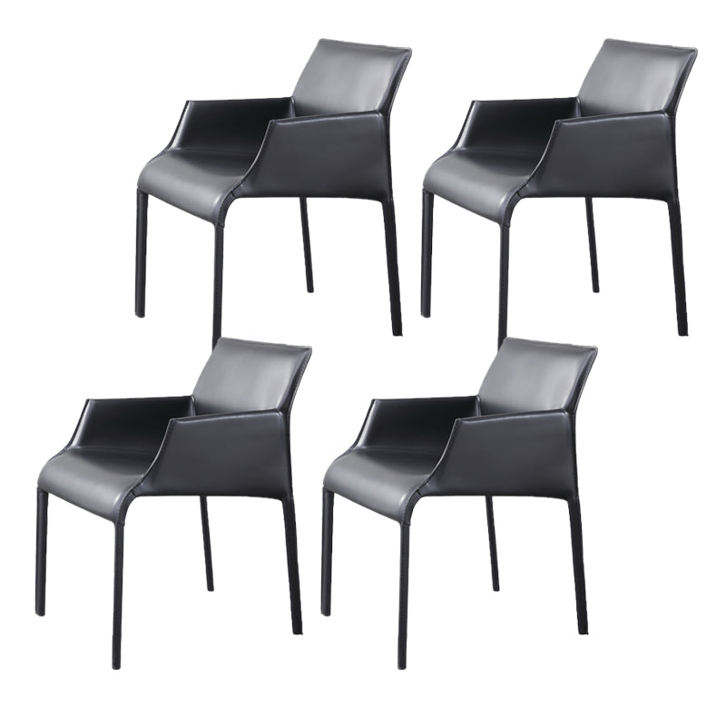 Moderne binnengestoffeerde tankstoel Faux lederen eetkamerstoel voor eetkamer