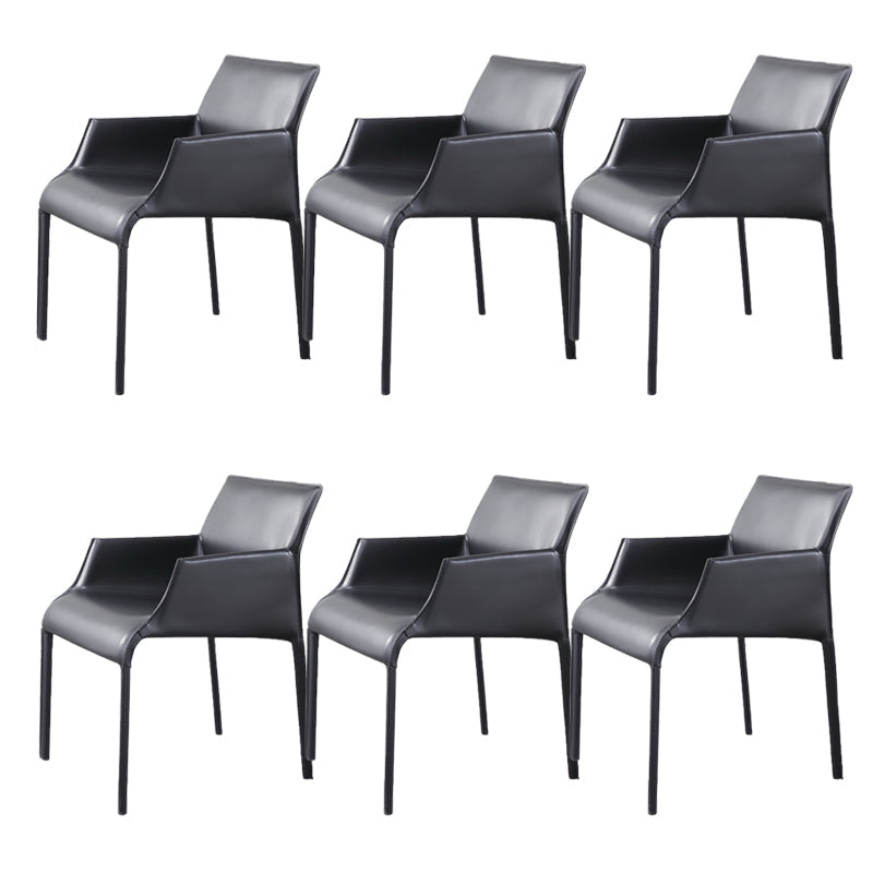 Moderne binnengestoffeerde tankstoel Faux lederen eetkamerstoel voor eetkamer
