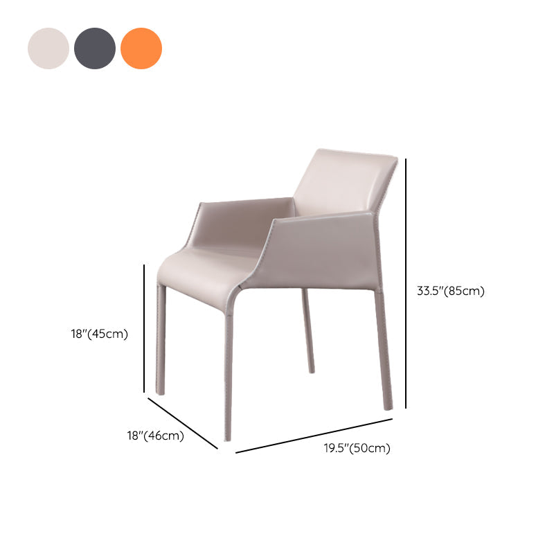 Moderne binnengestoffeerde tankstoel Faux lederen eetkamerstoel voor eetkamer