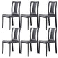 Contemporary Kitchen Dining Side Chair Wood Slat Back Side Chair in Black 6 Piece Set Clearhalo 'Dining Chairs' 'Dining Tables & Seating' 'dining_chair' 'furn' 'furn_dining_chair' 'Furniture' 'Kitchen & Dining Furniture' 6304834