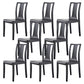 Contemporary Kitchen Dining Side Chair Wood Slat Back Side Chair in Black 8 Piece Set Clearhalo 'Dining Chairs' 'Dining Tables & Seating' 'dining_chair' 'furn' 'furn_dining_chair' 'Furniture' 'Kitchen & Dining Furniture' 6304836