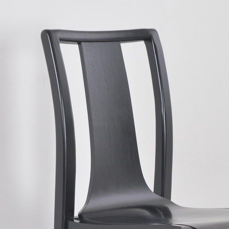 Contemporary Kitchen Dining Side Chair Wood Slat Back Side Chair in Black Clearhalo 'Dining Chairs' 'Dining Tables & Seating' 'dining_chair' 'furn' 'furn_dining_chair' 'Furniture' 'Kitchen & Dining Furniture' 6304837