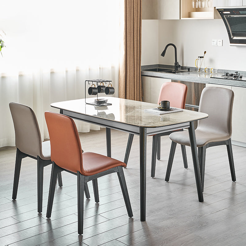 Chaise de salle à manger en cuir PU intérieur