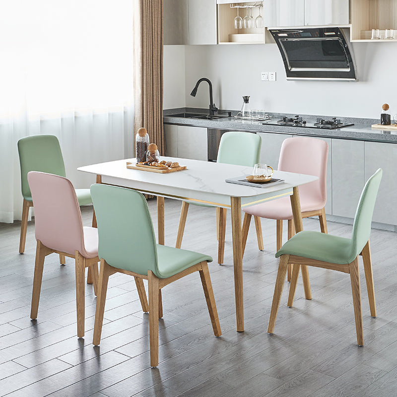 Chaise de salle à manger en cuir PU intérieur