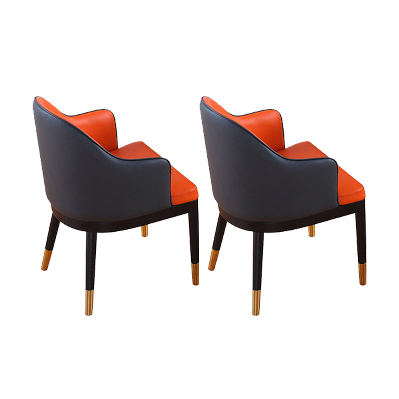 Gestoffeerde eetkamerstoelen eigentijdse keukenstoel met houten benen