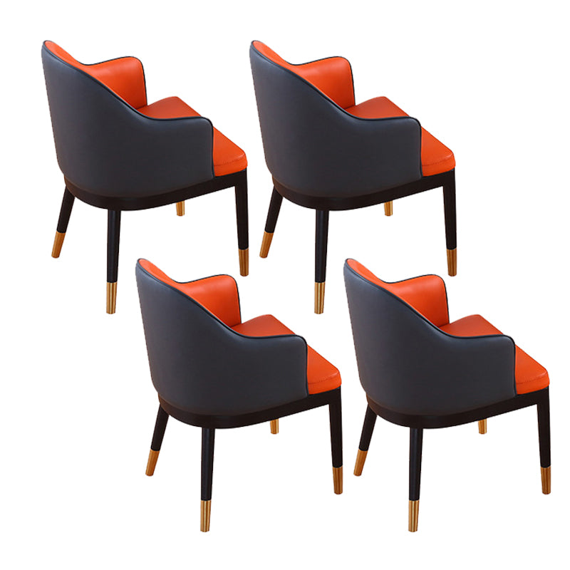 Gestoffeerde eetkamerstoelen eigentijdse keukenstoel met houten benen