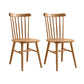 Contemporary Slat Back Stacking Chair Solid Wood Side Chair for Home