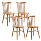 Contemporary Slat Back Stacking Chair Solid Wood Side Chair for Home