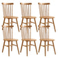 Contemporary Slat Back Stacking Chair Solid Wood Side Chair for Home