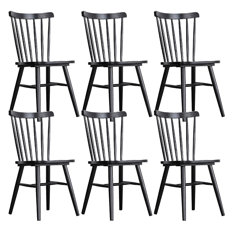 Contemporary Slat Back Stacking Chair Solid Wood Side Chair for Home