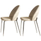 Eigentijdse keuken eetstoelen faux lederen zijstoelen met metalen benen