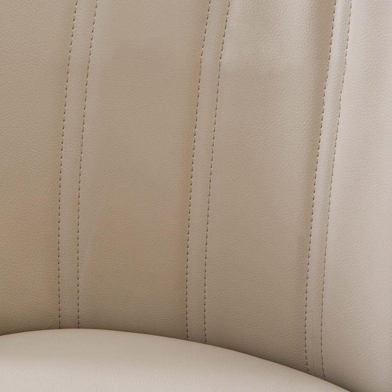 Glam Arm eetstoelen faux lederen zijstoelen met metalen benen