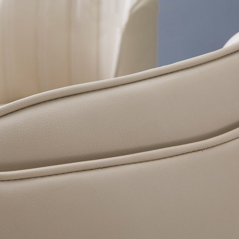 Glam Arm eetstoelen faux lederen zijstoelen met metalen benen