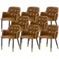Glam Kitchen Dining Chairs Faux Leather Dining Arm Chair in Brown 8 Piece Set Clearhalo 'Dining Chairs' 'Dining Tables & Seating' 'dining_chair' 'furn' 'furn_dining_chair' 'Furniture' 'Kitchen & Dining Furniture' 6305032